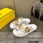 Fendi Fendigraphy Leather Slides White 2022