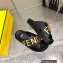 Fendi Fendigraphy Leather Slides Black 2022