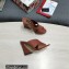 Dolce & Gabbana Heel 11cm Mules Calfskin Brown with Geometric Heel 2022