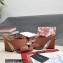 Dolce & Gabbana Heel 11cm Mules Calfskin Brown with Geometric Heel 2022
