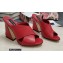 Dolce & Gabbana Heel 11cm Mules Calfskin Red with Geometric Heel 2022