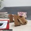 Dolce & Gabbana Heel 11cm Mules Suede Camel with Geometric Heel 2022