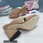 Dolce & Gabbana Heel 11cm Mules Suede Camel with Geometric Heel 2022