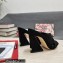 Dolce & Gabbana Heel 11cm Mules Suede Black with Geometric Heel 2022