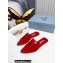 Prada Logo-print Plexiglas PVC Slides Red 2022