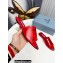 Prada Logo-print Plexiglas PVC Slides Red 2022