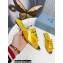 Prada Logo-print Plexiglas PVC Slides Yellow 2022