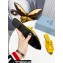 Prada Logo-print Plexiglas PVC Slides Yellow 2022