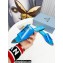Prada Logo-print Plexiglas PVC Slides Blue 2022
