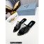 Prada Logo-print Plexiglas PVC Slides Black/Transparent 2022