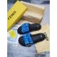 Fendi Feel Satin Slides Blue 2022