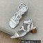 Dior Heel 4.5cm D-Club Sandals White 2022