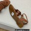 Dior D-Club Flat Thong Sandals Brown 2022