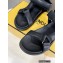 Fendi Feel Sandals Leather Black with Wide Bands 2022