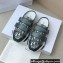 Dior D-Wander Open-back Sneakers Oblique Gray 2022