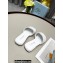 Prada Geometric Motif Nappa Leather Slides White 2022