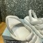 Prada Puffy Lambskin Slingback Sport Flatform Sandals White 2022