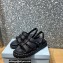 Prada Puffy Lambskin Slingback Sport Flatform Sandals Black 2022