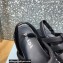 Prada Puffy Lambskin Slingback Sport Flatform Sandals Black 2022
