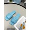 Prada Geometric Motif Nappa Leather Slides Light Blue 2022