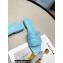 Prada Geometric Motif Nappa Leather Slides Light Blue 2022