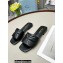 Prada Geometric Motif Nappa Leather Slides Black 2022