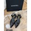 Chanel Lambskin and Patent Calfskin Open Shoes Pumps G38846 Black 2022