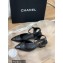 Chanel Lambskin and Patent Calfskin Open Shoes Pumps G38846 Black 2022