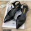 Chanel Lambskin and Patent Calfskin Open Shoes Pumps G38846 Black 2022
