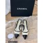 Chanel Lambskin and Patent Calfskin Open Shoes Pumps G38846 White 2022