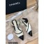 Chanel Lambskin and Patent Calfskin Open Shoes Pumps G38846 White 2022