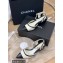 Chanel Lambskin and Patent Calfskin Open Shoes Pumps G38846 White 2022