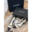 Chanel Lambskin and Patent Calfskin Open Shoes Pumps G38846 White 2022
