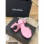 Chanel Grosgrain Camellia Mules Pink/Black 2022