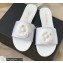 Chanel Grosgrain Camellia Mules White 2022