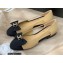 Chanel CC Logo and Bow Ballerinas Beige/Black 2022