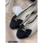 Chanel CC Logo and Bow Ballerinas White/Black 2022