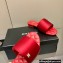 Chanel Satin Mules G38858 Red 2022