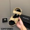 Chanel Logo Platform Sandals Beige 2022
