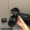 Chanel Logo Platform Sandals Black 2022