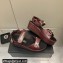 Chanel Logo Platform Sandals Burgundy 2022