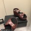 Chanel Logo Platform Sandals Burgundy 2022