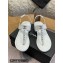 Chanel Chain Patent Calfskin Heel Thong Sandals G38200 White 2022