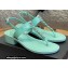 Chanel Chain Patent Calfskin Heel Thong Sandals G38200 Light Green 2022