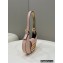 Fendi leather Cookie Mini Hobo Bag Pale Pink 2022
