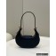 Fendi leather Cookie Mini Hobo Bag Black 2022