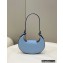 Fendi leather Cookie Mini Hobo Bag Light Blue 2022