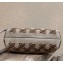 Fendi First Medium Suede Bag Gray with Karligraphy Embroidery 2022