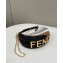 Fendi leather Fendigraphy Small Hobo Bag with beige and brown inlay 2022