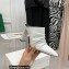 Balmain Heel 9.5cm Draped Leather Ulla Mules White 2022